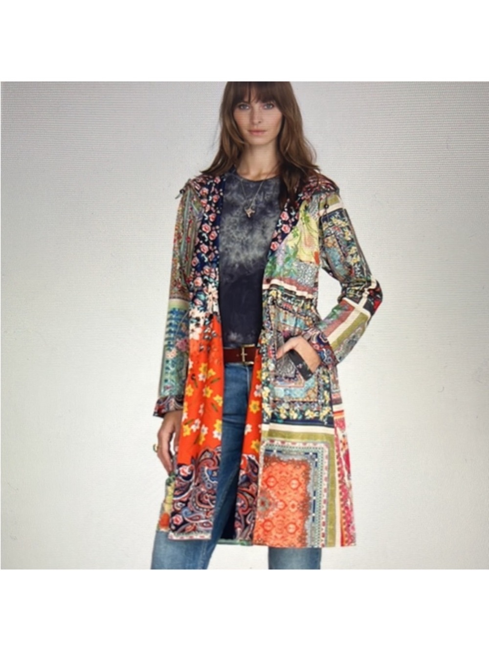 Johnny Was Reversible Callaway Multicolor Floral Paisley Jacket Windbreaker XS